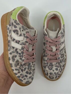 Coolway Goal Light Animal Leopard Pink Lace Up Streetwear Low Profile Sneakers 7